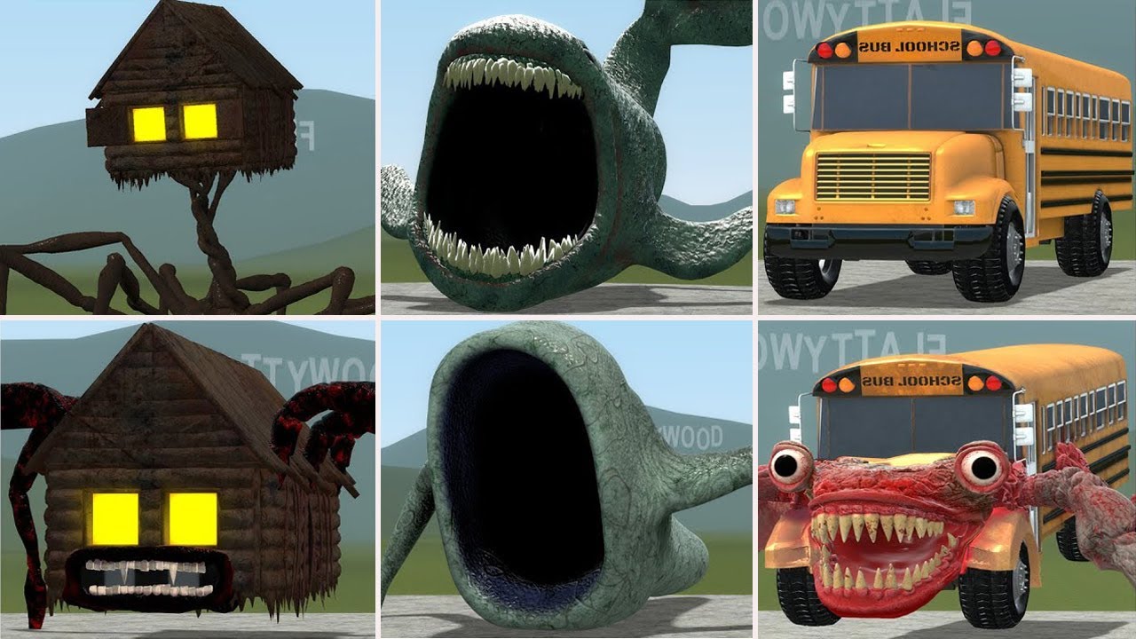 OLD AND NEW UPDATE:SCHOOLBUS EATER, SEA EATER,HOUSEHEAD BUS EATER, VS ALL TREVOR HENDERSON  In GMOD