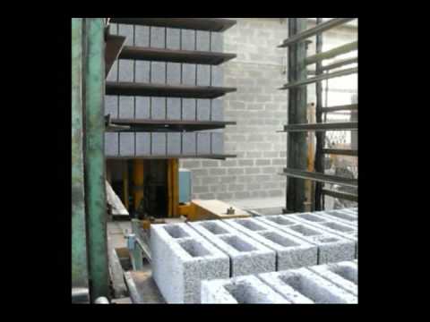 Fully automatic concrete block manufacturing plant - Belgium - YouTube
