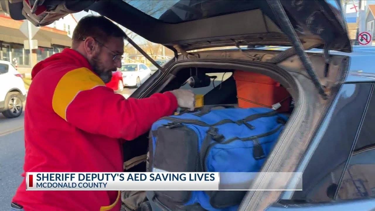 Rural deputy's swift AED use helps save man's life after heart attack