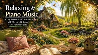 Relaxing Piano Music 🌿Cozy Flower Room Ambience soothing piano sounds for slow mornings & deep work screenshot 4