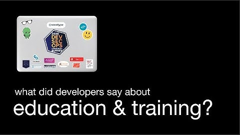 What do Developers say about Training and Education?