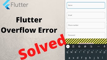 Overflow Error Solved in Flutter- Flutter tutorial 2022