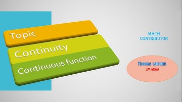 Examples of Continuous Function || Continuity of Functions ||  Thomas Calculus || Math Contributor
