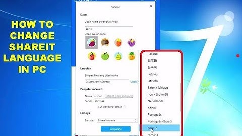 How to Change Shareit Language In PC