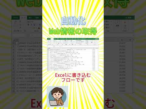 初心者でもできる！株価自動取得　#RPA #PowerAutomateDesktop #PAD初心者 #株価自動取得 #Excel自動化 #業務効率化 #副業サラリーマン #株式投資 #自動化生活