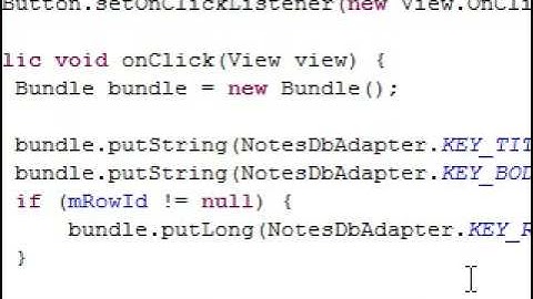 Android NotePad Tutorial video 10/16