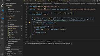 publisher and consumer code in nodejs to communicate with Rabbitmq AMQP server publish and consume