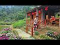 SU quickly finished painting the beautiful wooden railings, much to Huyen's astonishment.