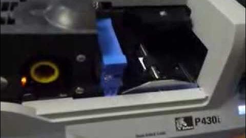 Holographic varnish on pvc card printer zebra P430