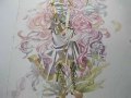 アナログ水彩で巡音ルカ描いてみた