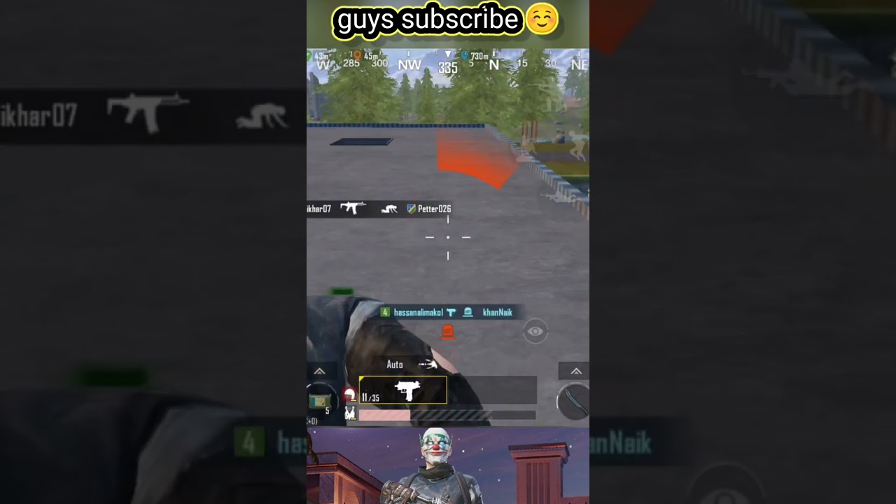 😰1Hp in pubgmobile shorts