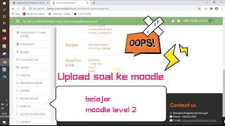 UPLOAD SOAL KE MOODLE | Membuat bank soal di Moodle