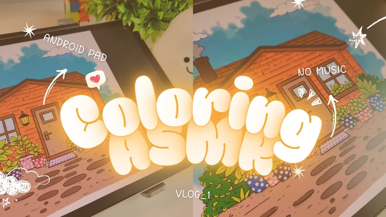 Minimal House Coloring ASMR | Relaxing Line Art • No Talking | ASMR Coloring