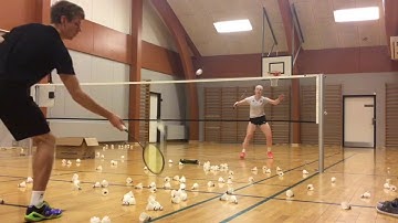 Badminton exercise #4 - OFFENSIVE NET, BLOCK AND KILL BACKHAND