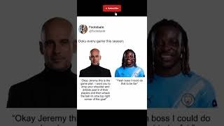 Jeremy Doku is just following Pep's instructions to the letter! 😂 #shorts