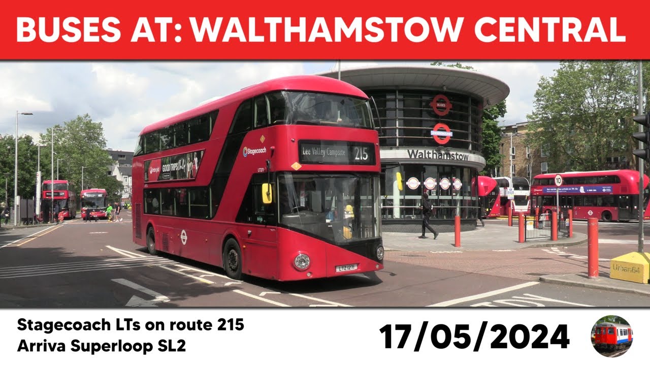 London buses at Walthamstow Central 17/05/2024