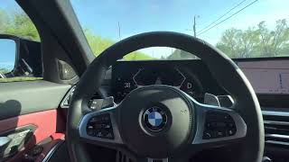 2023 BMW M340i comfort vs sport on curved roads.