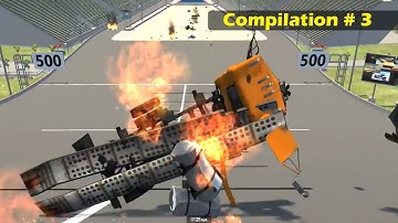 High Speed Crashes Compilation Part # 3 | Extreme Spike Strip | Realistic Crashes BeamNG Drive