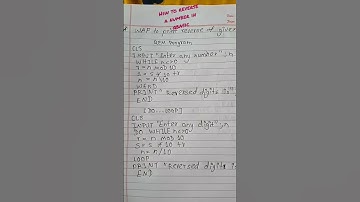 HOW TO REVERSE A NUMBER IN QBASIC II PROGRAMMING II #studywithme #studycomputer 😍