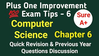 Plus One Improvement Exam Tips 2020 | Computer Science | +1 Improvement Computer Science | Malayalam