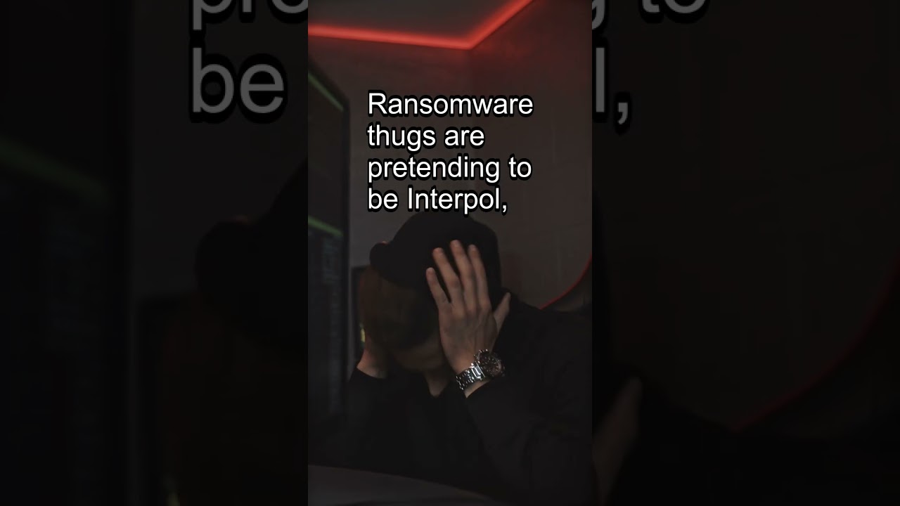 [30 SEC] Ransomware Thugs Masquerade as Interpol to Entice  #shorts #cybersecurity