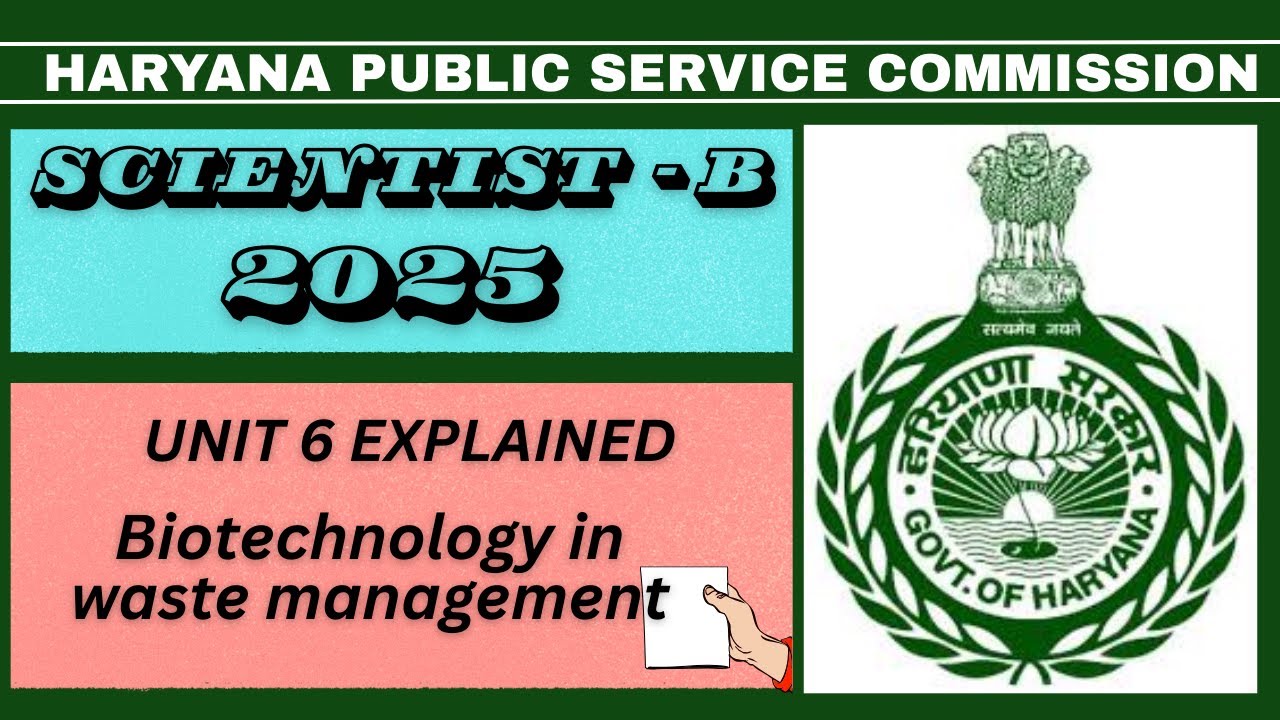 HPSC Scientist B SKT exam | How Environmental Biotechnology is used in Waste Management |