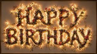 Happy Birthday Wishes 4K | Beautiful Floral Birthday Greeting Video with Music | Glowing Flowers Art screenshot 3
