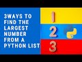 Largest number in List using Python - Malayalam