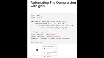 Automating File 🗃️ Compression with gzip #artificialintelligence #ailearning #pythonprogramming
