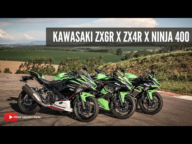 Comparativo Kawasaki Zx6R x ZX4R x Ninja 400 - YouTube