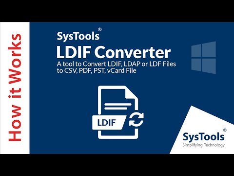 Convert LDIF Files to PDF, CSV, PST etc | Simple Method