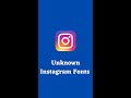 Instagram unknown fonts  shorts shortytshorts tech instagramtricks instagram yt