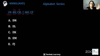 NMMS - MAT - Alphabet Series - MCQ 28