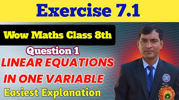Exercise 7.1 class 8 wow maths book solutions (Que.1)