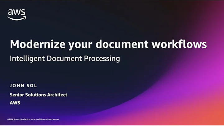 AWS Intelligent Document Processing | Amazon Web Services
