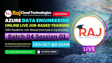 Azure Data Engineering+Azure Data Bricks Batch-4 session-1 by Abhishek & SankhaDas at Raj Cloud Tech