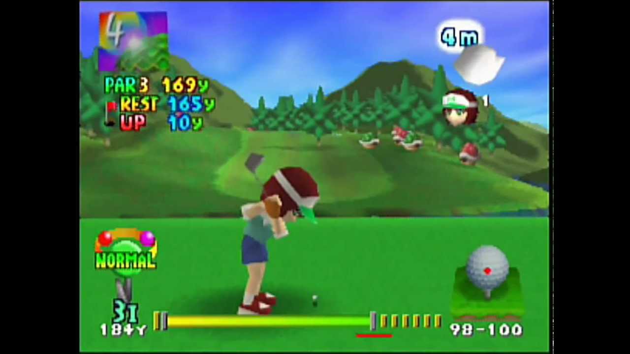 Mario Golf- Koopa Park#4 - Flag Shot Hole-In-One - Maple