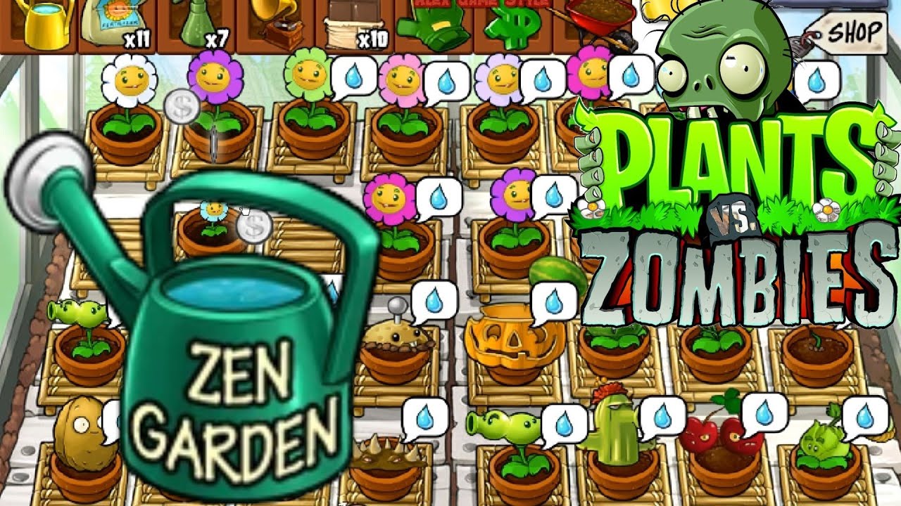 Plants vs. Zombies Zen Garden Collecting coins Classic PC Version
