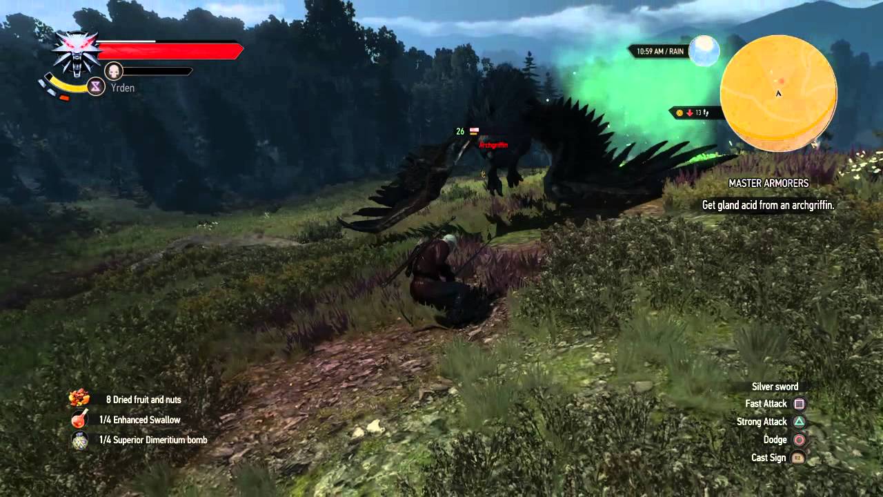 Witcher 3: How to kill a Griffin like a Witcher - YouTube