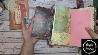 A Flower's Whisper Junk Journal| Floral Fabric and Lace Journal| DT Project for @dust_to_roses|SOLD