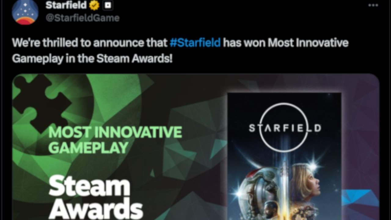 Re Starfield Winning "Most Innovative Gameplay" in the Steam Awards