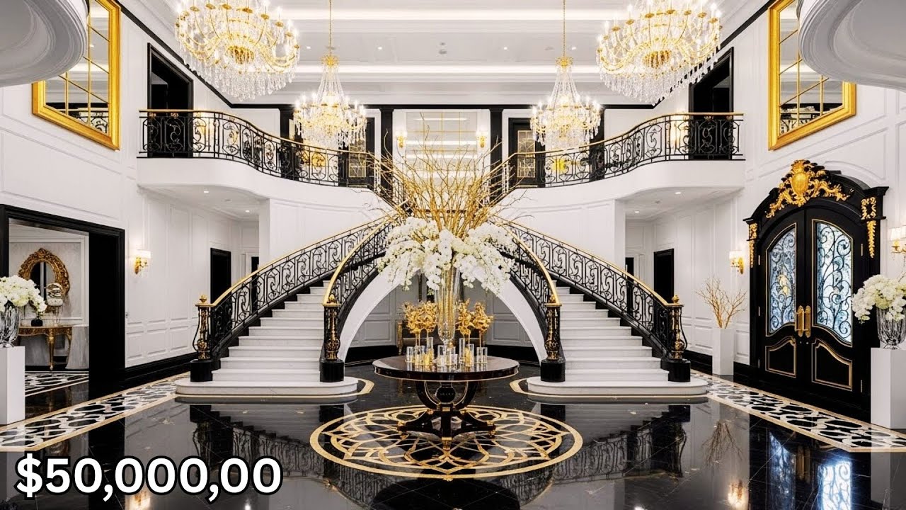 Billionaire Lifestyle: Inside a $50M Penthouse with Marble & Gold Interiors  Luxury Home Tour 2026
