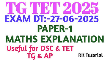 TET PAPER 1 2025 || #tet #tetmaths #tetdsconlineclasses #tgtet #tstet2025 #tetpaper1 