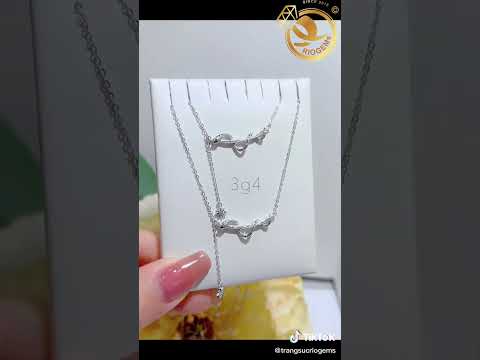 Dây chuyền liền mặt Vàng Ý Trắng