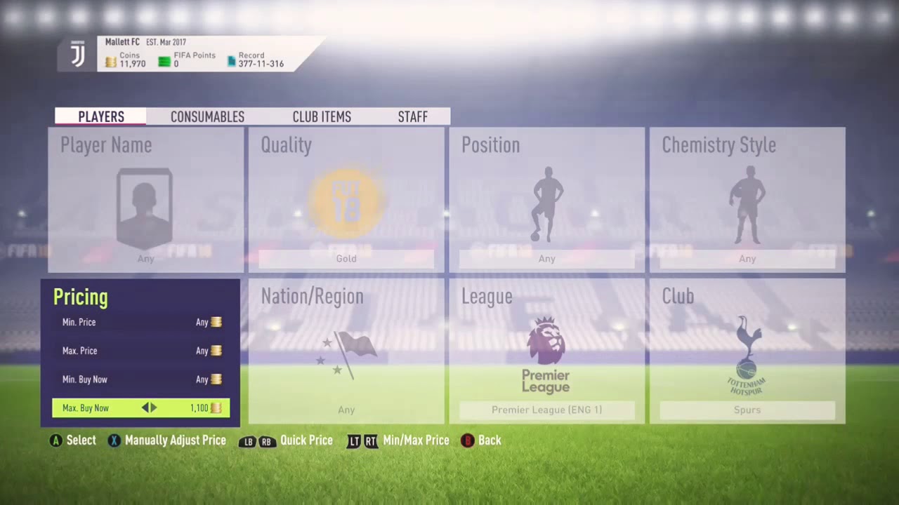FIFA 18 | Sniping Filters