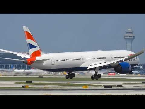 4K SUMMER PLANESPOTTING in Chicago! ☀️✈️ | RUSH HOUR at O'Hare Airport; 747, A350, etc.
