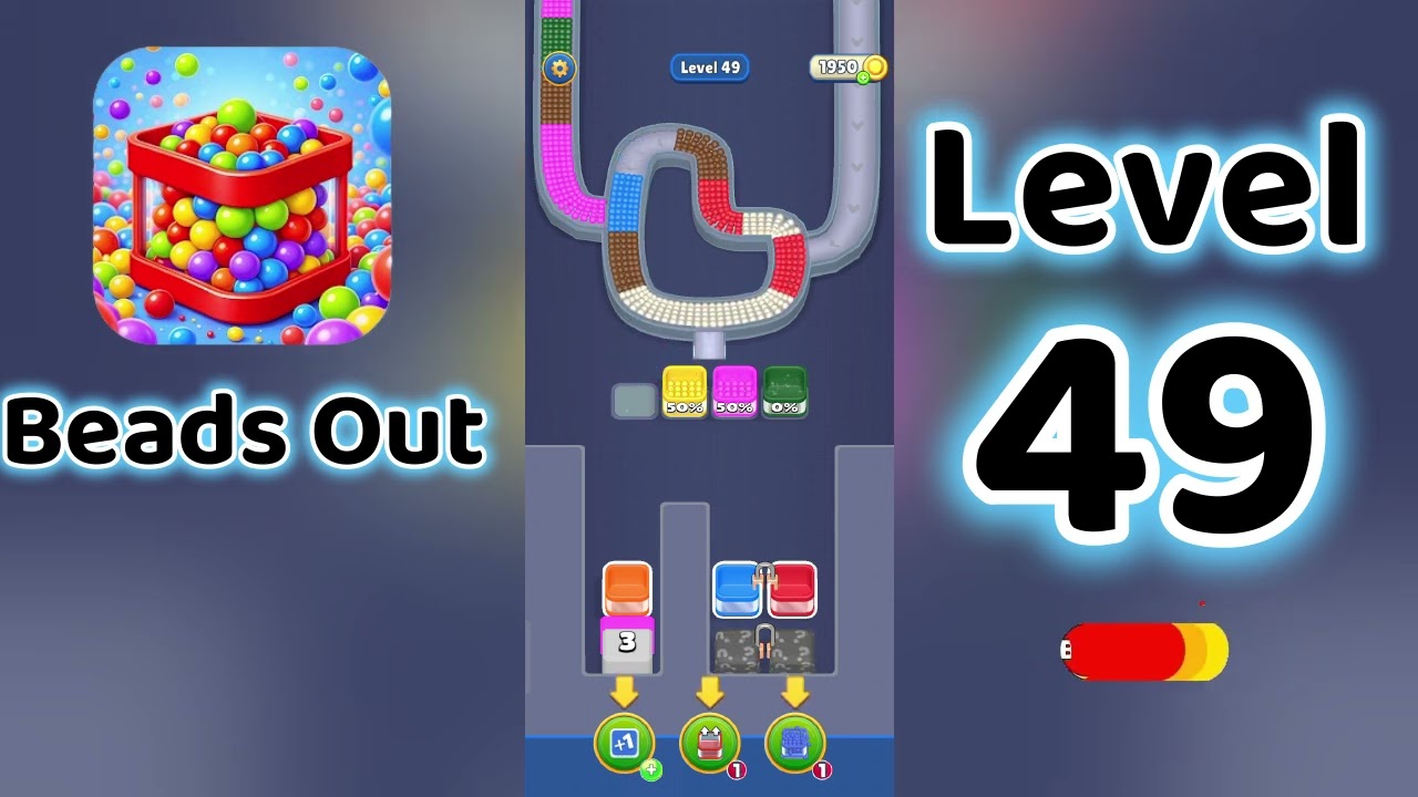 Beads Out Level 49 Walkthrough 🧩✨ | Tricky Bead Puzzle Solution | Go Answer