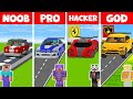 Minecraft NOOB vs PRO vs HACKER vs GOD: SPORT CAR CHALLENGE in Minecraft / Animation