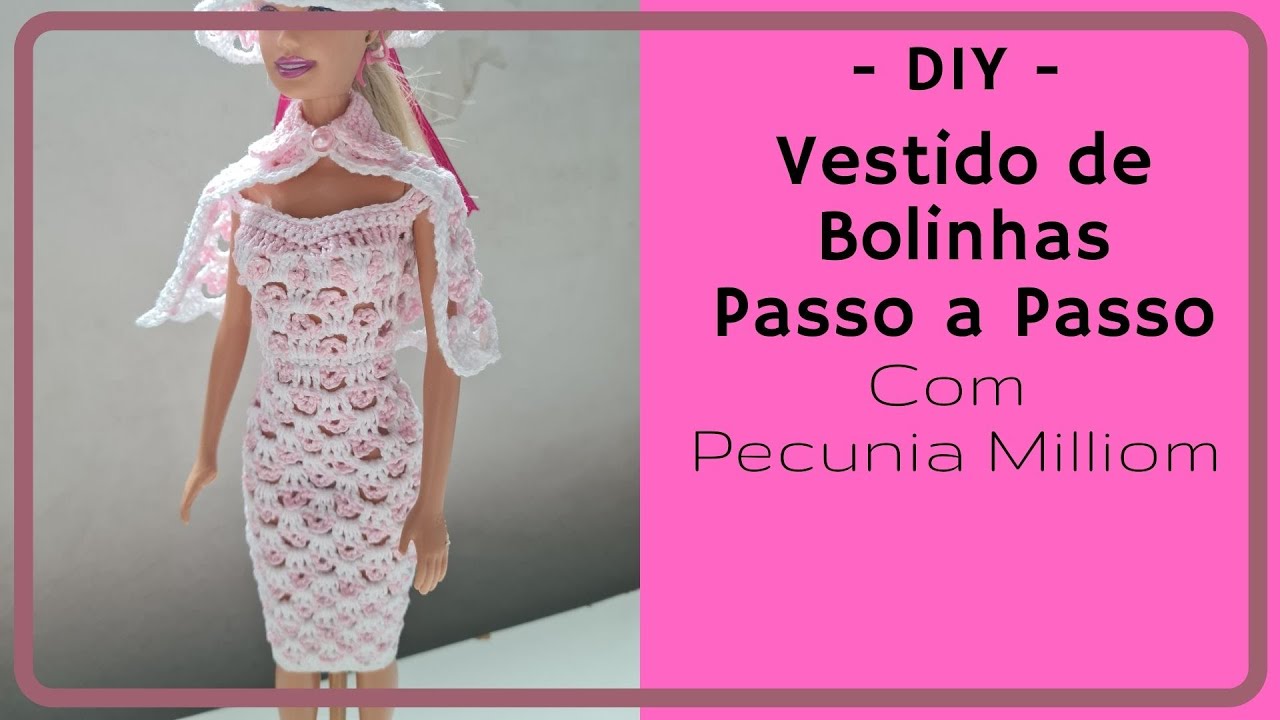 miniaturabarbieartesanatoemaispecuniamilliomcroche: PAP - Vídeo Passo a  Passo do Chapéu de Crochê Para Barbie Moda Retrô Com Pecunia MillioM
