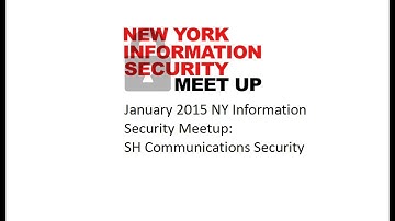January 2015 NY Information Security Meetup - SSH Communications Security